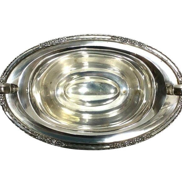 International Silver Camille Silverplate Gravy Boat Attached Underplate Vintage - Picture 5 of 9